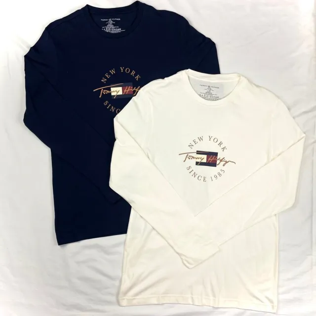 【Tommy Hilfiger】Tommy Hilfiger 復古圓標 長T 大尺碼 純棉 無刷毛 現貨 長袖 T恤(長袖 T恤9663)