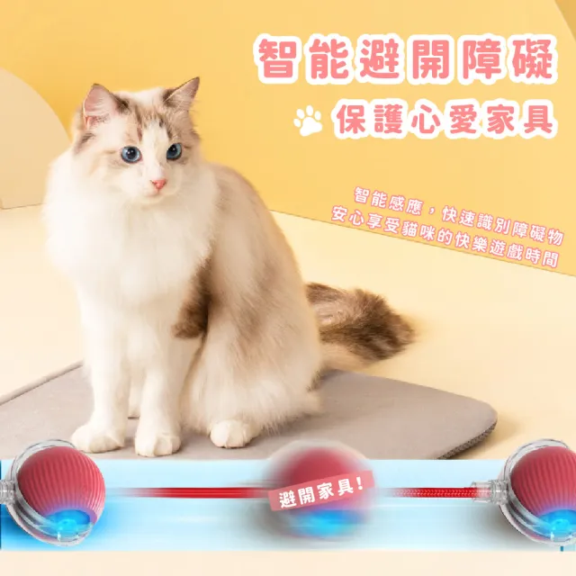 【啃咬追逐】智能互動逗貓球(寵物玩具球 電動球 解悶 自嗨 貓咪 狩獵球 自動球 不倒翁 滾動球 狗玩具)