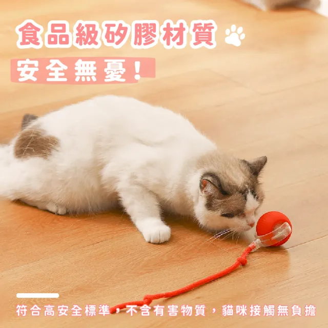 【啃咬追逐】智能互動逗貓球(寵物玩具球 電動球 解悶 自嗨 貓咪 狩獵球 自動球 不倒翁 滾動球 狗玩具)