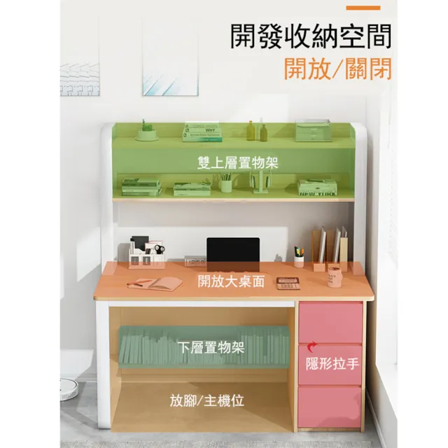 【E家工廠】書桌 電腦桌 工作桌 學習桌  辦公桌  書桌 電腦桌(041-書桌橡木色+白)