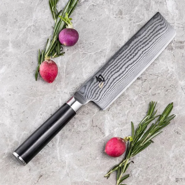 【KAI 貝印】旬 Classic 日本製大馬士革鋼高級方型料理刀 16.5cm DM-0728(菜刀 高品質 切肉 切魚 料理刀)