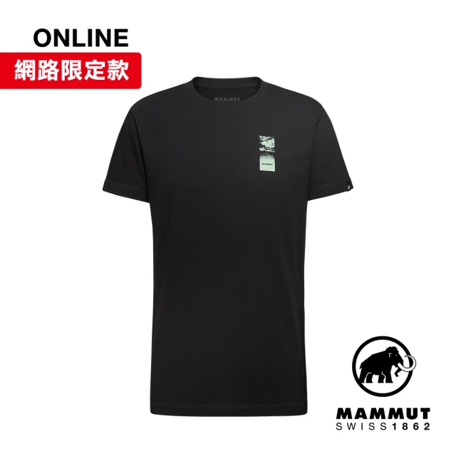 Mammut 長毛象 Massone T-Shirt Wagon Men 舒適有機棉短袖T恤 男款 黑色 #1017-05203