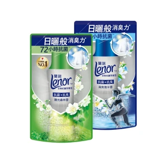 【Lenor 蘭諾】衣物芳香豆/香香豆/抗菌豆 補充包 430ml X8(陽光森林香/清爽海洋香 任選)