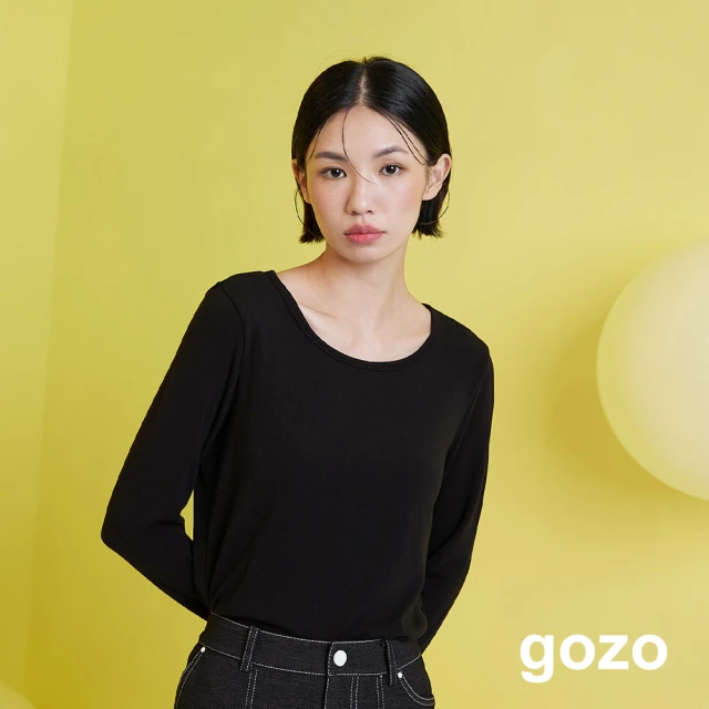 gozo HOT發熱圓領長袖上衣(五色)