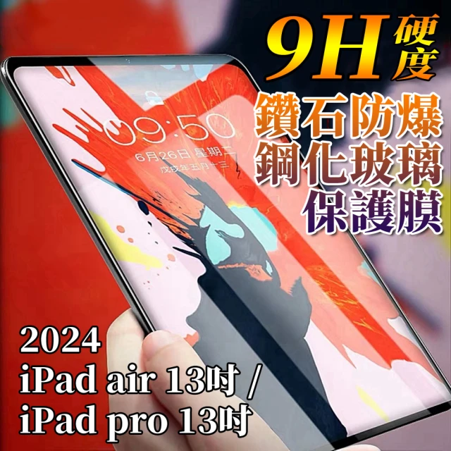 Geroots Apple蘋果2024版iPad Pro /Air6代 13吋 鋼化玻璃保護膜保護貼