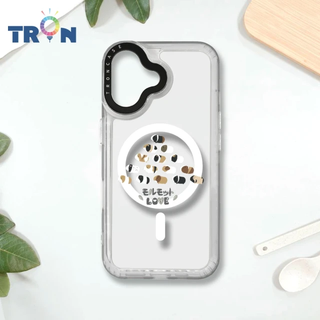 TRON AAAi幾何復古花磚C款 防摔太空殼 透白款 載具 手機殼