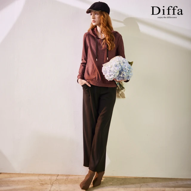 Diffa 卡綠格立領開釦連袖外套-女 推薦