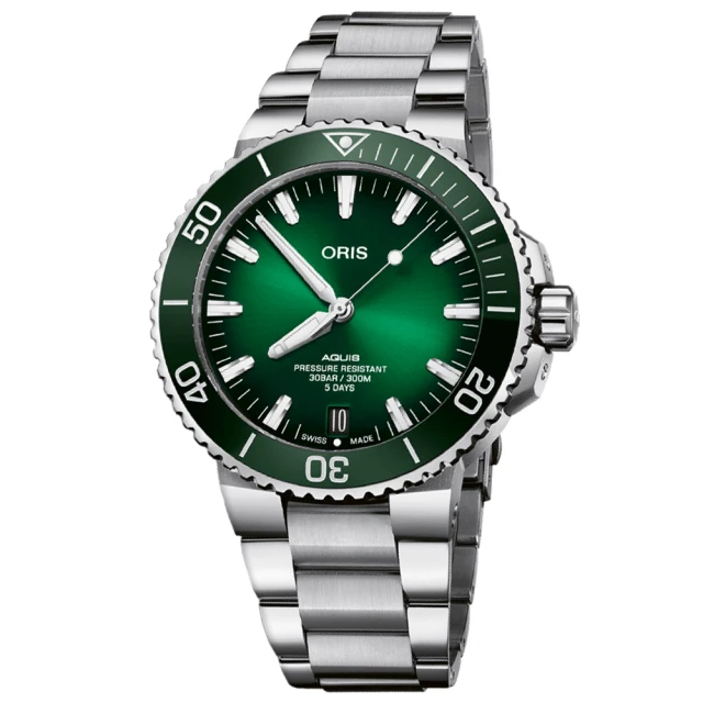 ORIS 豪利時 Aquis 時間之海系列 Calibre 400 五日鍊 機械腕錶 雙11 特惠(0140077634157-0782409PEB)