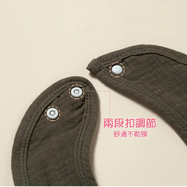 【Baby 童衣】純棉U型四層紗布口水巾 超柔軟吸水透氣圍兜 雙按扣口水巾 寶寶圍兜 口水巾 11783(共１３色)