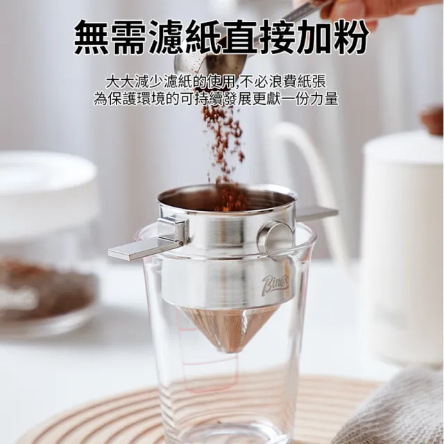 【ANTIAN】不鏽鋼手沖咖啡壺濾網 免濾紙咖啡過濾器 咖啡漏斗 咖啡濾杯器具