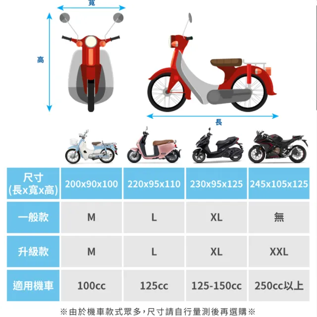 【DREAMCATCHER】升級款機車防水車罩 XL(防塵套/防塵罩/摩托車罩/防雨/防曬)