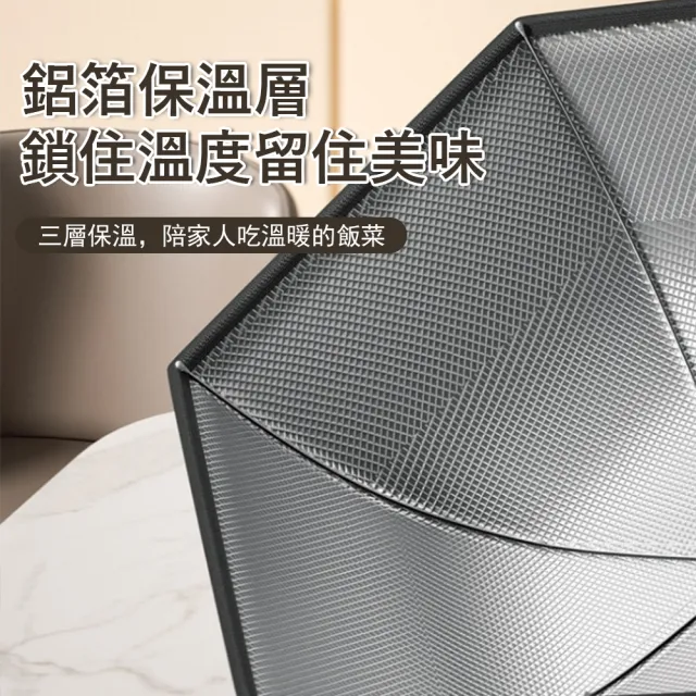 【Klova】鋁箔加厚保溫菜罩 傘式折疊設計(防塵防蟲/大尺寸食物罩/可掛式收納) 廚房必備神器