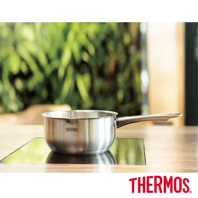 【THERMOS 膳魔師】買1送1_不鏽鋼直柄牛奶鍋湯鍋18cm(MLK-S18+MLK-S18)
