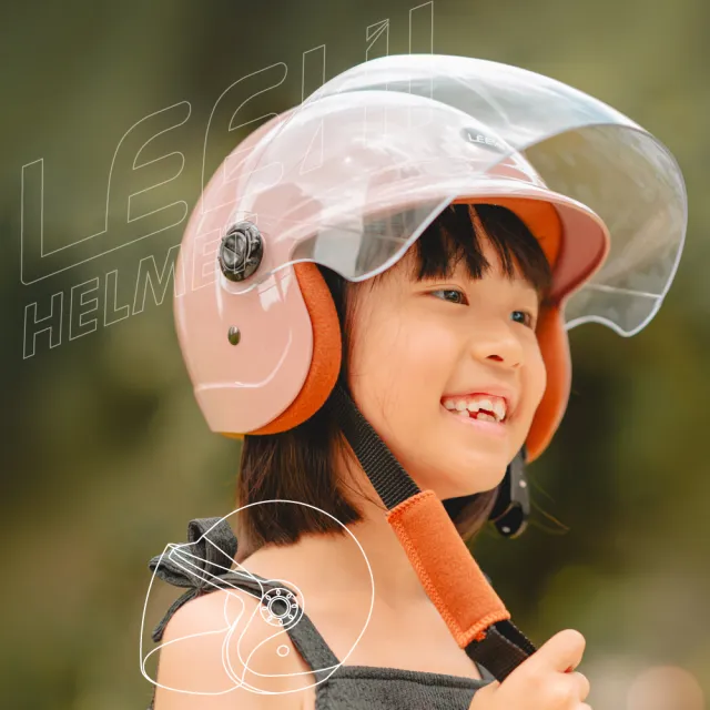 【LEEHI】LEEHI復古兒童安全帽(童帽/復古帽/3/4罩式/多色挑選)