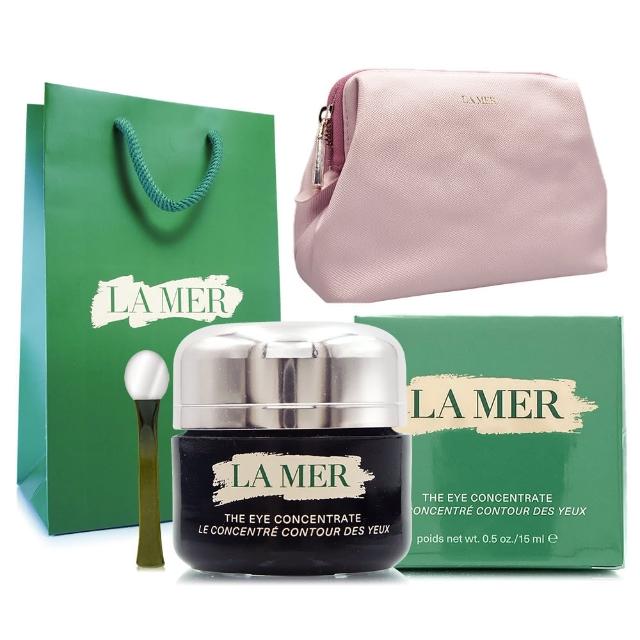【LA MER 海洋拉娜】濃萃修復眼霜15ml(專櫃公司貨.贈品牌化妝包/束口袋+手提紙袋)