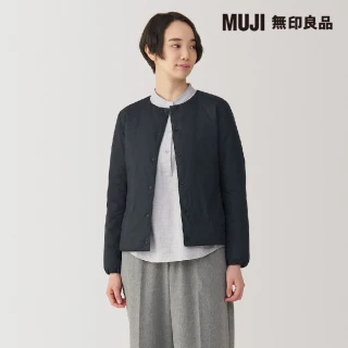 【MUJI 無印良品】女輕量羽絨抗靜電內裏無領外套(共4色)