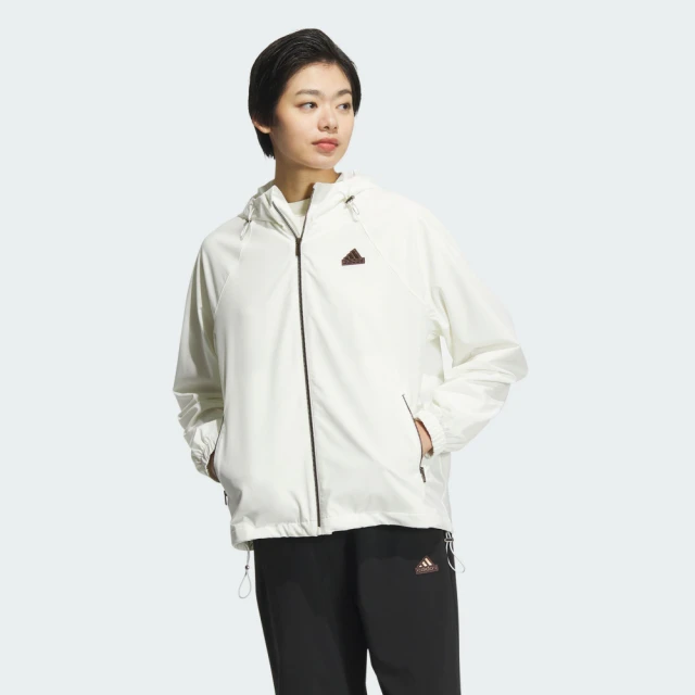 adidas 愛迪達 外套 女款 連帽運動外套 亞規 TECH WV JKT 白 JJ1127