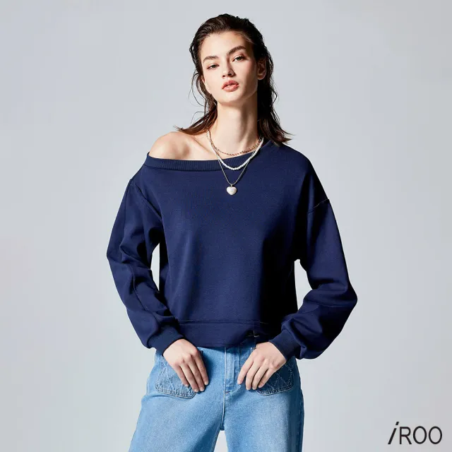 【iROO】不收邊磨毛單品上衣