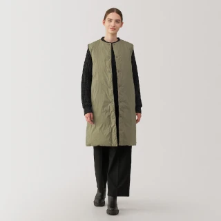【MUJI 無印良品】女輕量羽絨抗靜電內裏無領長版背心(共3色)