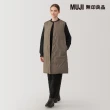 【MUJI 無印良品】女輕量羽絨抗靜電內裏無領長版背心(共3色)