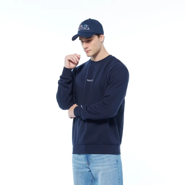 【NAUTICA】隨性格調長袖T恤(藍色)