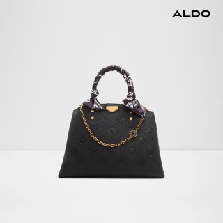【ALDO】ASTRAEA-細緻巧思絲巾提把手提包-女包(黑色)