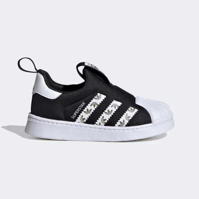 adidas 愛迪達 Superstar 360 I 小童 休閒鞋 運動 經典 三葉草 套穿式 包覆 黑白(JH6499)