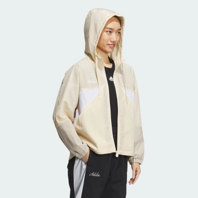 adidas 愛迪達 外套 女款 運動連帽外套 RCO WV JKT2 米白 IP0752