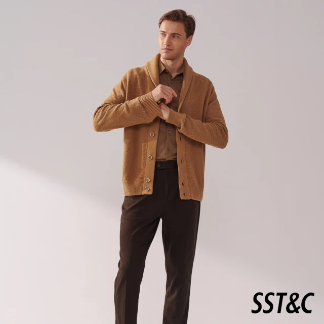 SST&C 棕杏色針織開襟外套00182410006(新品上市)