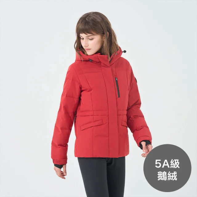 GIORDANO 佐丹奴 女裝5A級鵝絨連帽外套(37 大麗花紅)