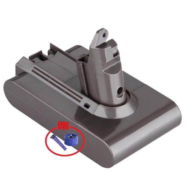 【dyson V6 三星電池組 3000mAh】Dyson V6 適用 智生活 GL-DC62 電池組+前濾網+後置濾網(18個月保固)