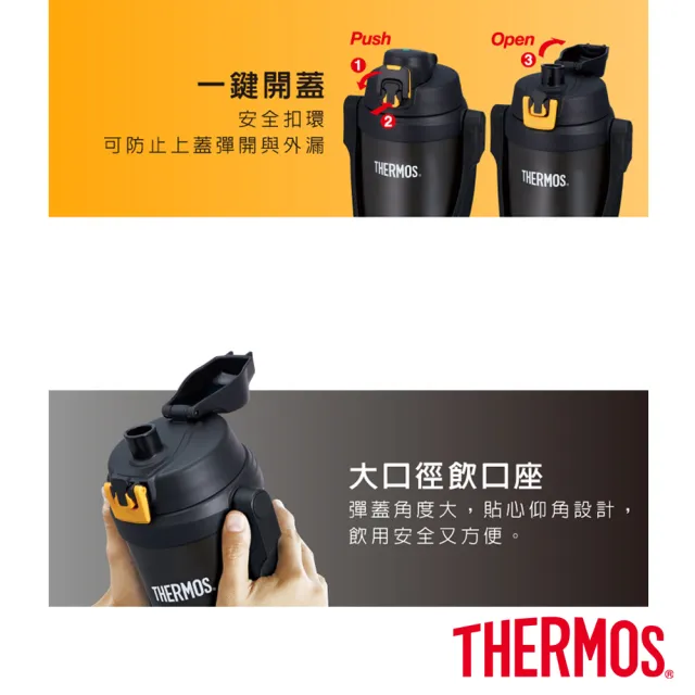 【THERMOS膳魔師】買1送1_不鏽鋼彈蓋真空保冷瓶2500ml+2500ml(FFV-2501)