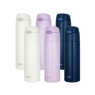 【THERMOS膳魔師】買1送1_不鏽鋼彈蓋吸管設計保溫瓶550ml(FHL-551+FHL-551)
