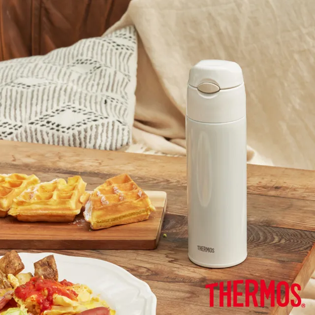 【THERMOS 膳魔師】買1送1_不鏽鋼彈蓋吸管設計保溫瓶550ml(FHL-551)