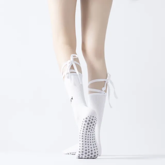 【BODYAIR】任2入 美腿蝴蝶結交叉綁帶瑜珈襪(透氣.舞蹈.運動.健身.慢跑.運動襪)