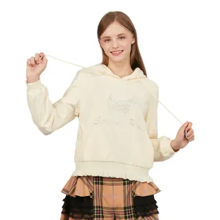 【SCOTTISH HOUSE】荷葉邊鑽狗長袖帽T-黃色/紫色 CHUB1241