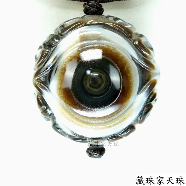【藏珠家】精品38mm財咒天兩眼天眼天珠項鍊