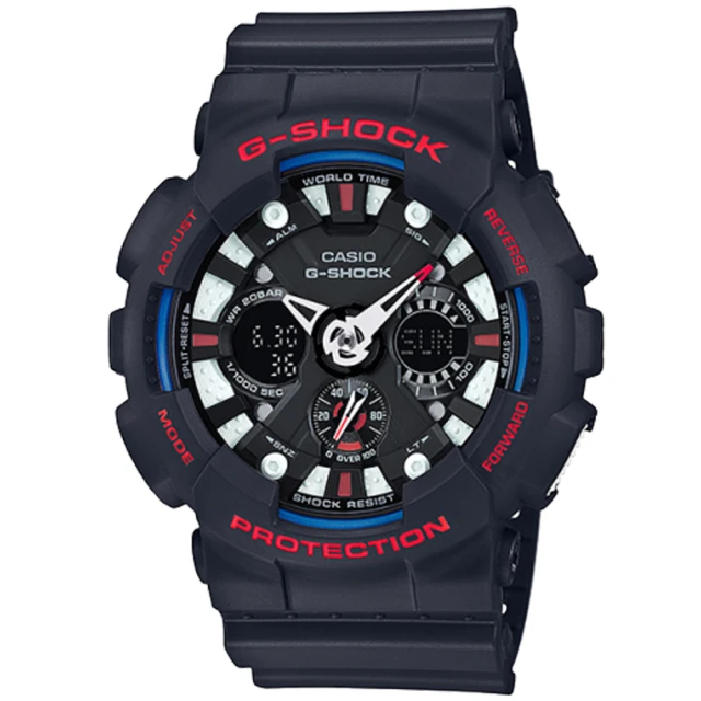 CASIO 卡西歐 G-SHOCK 潮流時尚雙顯腕錶 雙12 特惠(GA-120TR-1A)