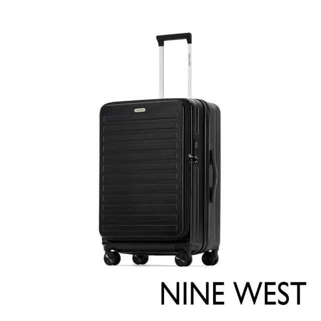 【NINE WEST】雙11限定！買一送一。買箱送小香風迷你包│TADEO經典橫條 28/24吋前開式可擴充行李箱(多色)