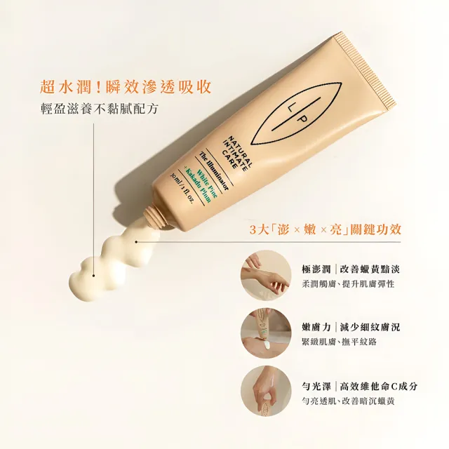 【LIP Intimate Care 瑞典私密護理】白松卡卡杜李嫩亮精萃 30ml(改善私密暗沉)