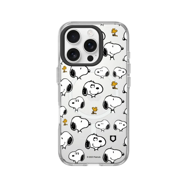 RHINOSHIELD 犀牛盾 iPhone 16系列 Clear MagSafe兼容 磁吸透明手機殼/Sticker-Snoopy&胡士托(史努比)