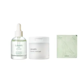 【Luvum】日夜雙效組 金縷梅透明質酸爽膚棉片60片+積雪草修護精華油30ml 敏感肌適用 官方直營(棉片 精華油)