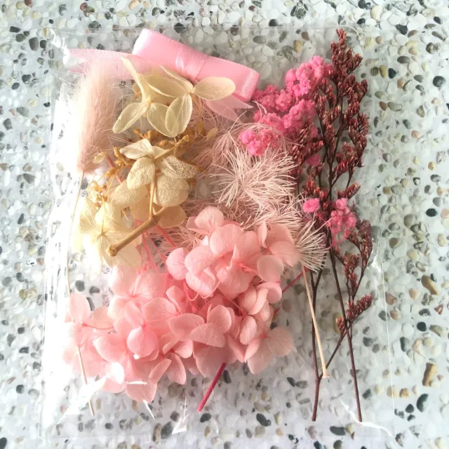 【A-ONE 匯旺】浮游花DIY材料包 DIY繽紛天然乾燥花 手作花材 花藝材料包 蓬萊松 勿忘我 永生花 浮油花 H25