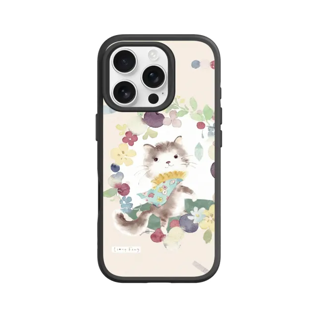 【RHINOSHIELD 犀牛盾】iPhone 16系列 SolidSuit MagSafe兼容 磁吸手機殼/跟我走貓咪(涼丰系列)