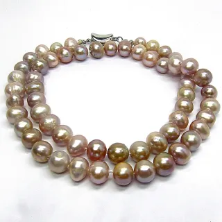 【小樂珠寶】濃郁紫羅蘭色6-7mm粉紫色紫色少見特色天然珍珠養珠項鍊(好先生老公對太太好一次必買不貴款)