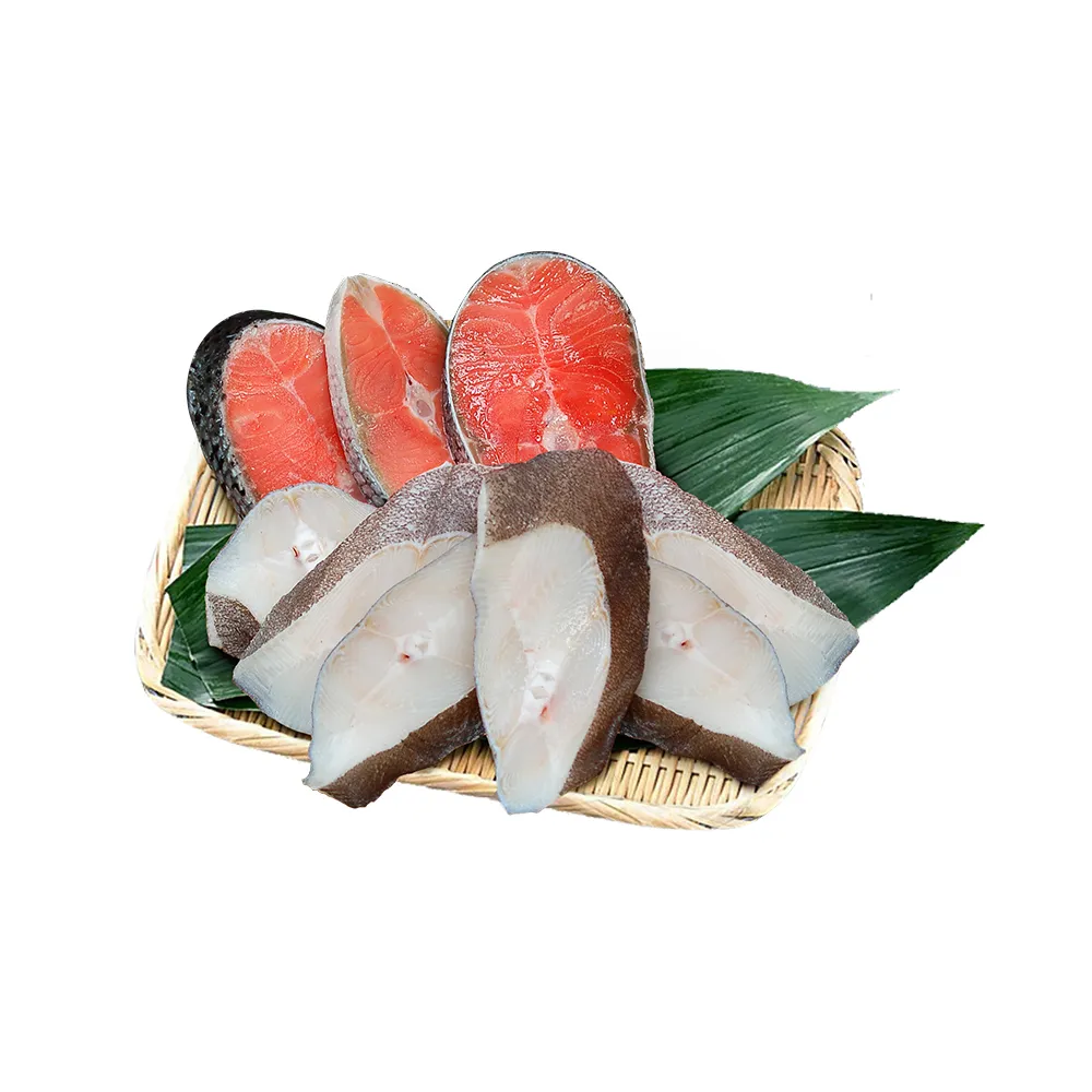 【優鮮配】嚴選鮮魚拼盤40片(鮭魚20片+大比目魚20片)
