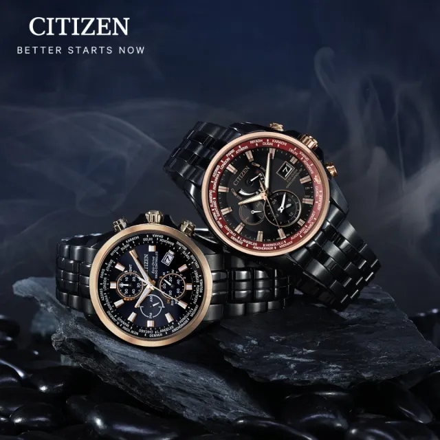 【CITIZEN 星辰】GENTS 亞洲限定 代言人廣告款 光動能萬年曆電波手錶/44mm(AT8206-81L)