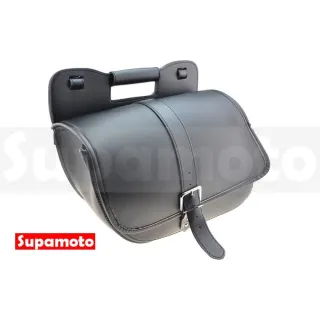 【Supamoto】機車馬鞍包―提把流線款J (皮革馬鞍袋/復古檔車改裝/側包/側箱/加掛包包)