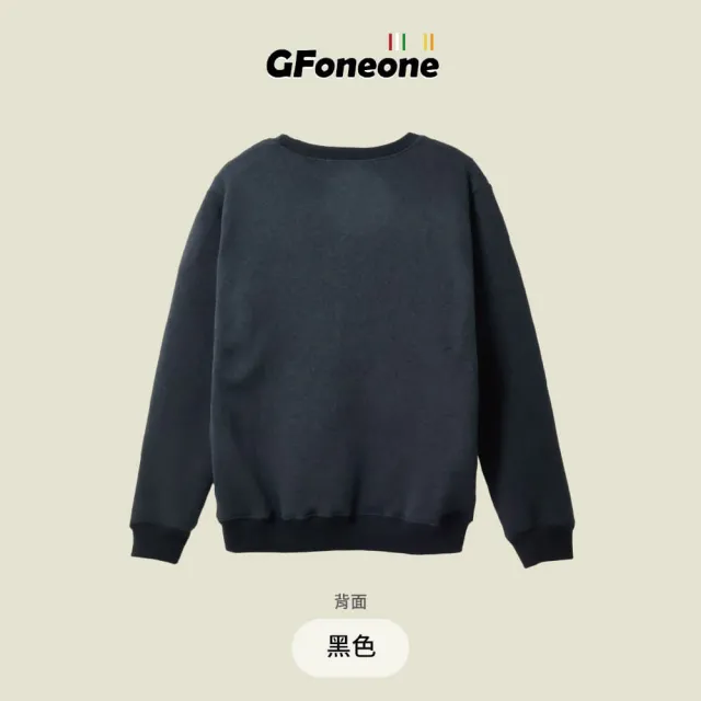 【GFoneone】休閒圓領保暖刷毛上衣-黑色(刷毛T 圓領T 長袖T 保暖T)