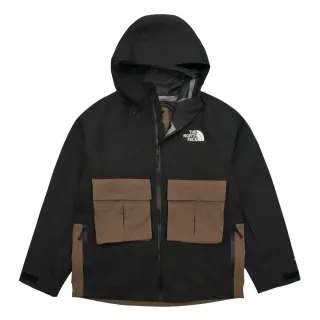 【The North Face 官方旗艦】北面男款黑色DryVent防水透氣連帽衝鋒衣｜87YF4XO(外套)